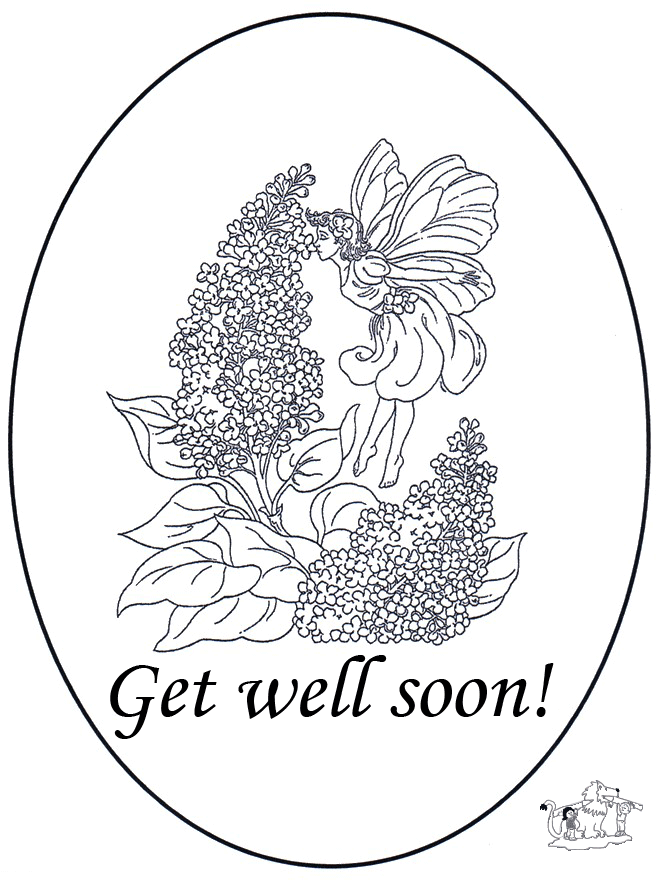 Get well 1 - Fargeleggingstegninger god bedring