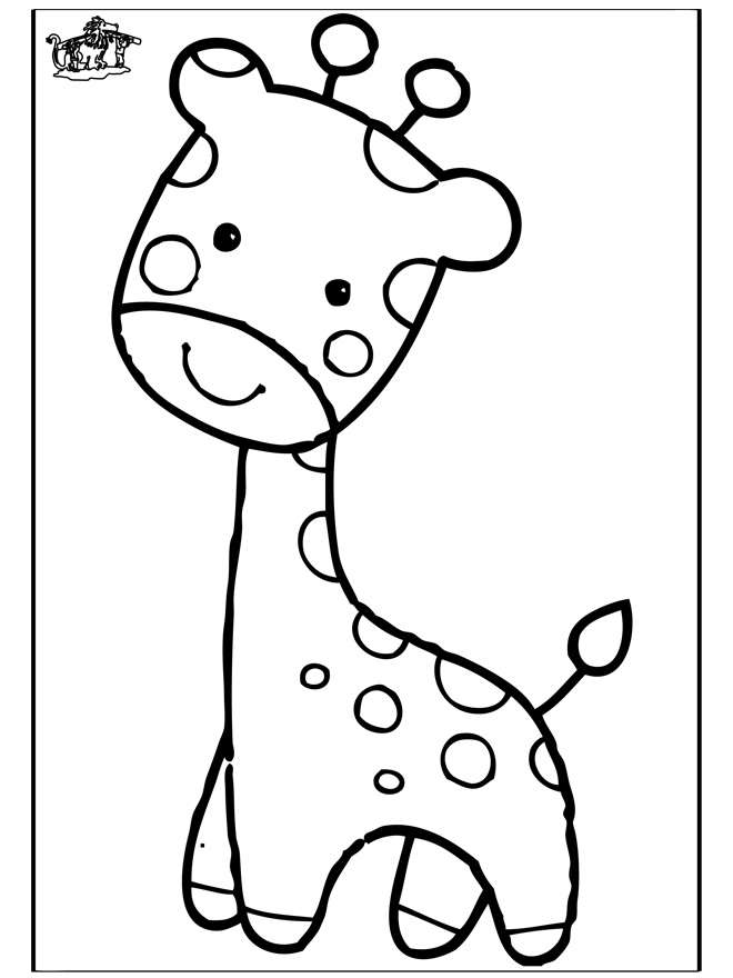 Giraffe 3 - Fargeleggingstegninger dyrehage