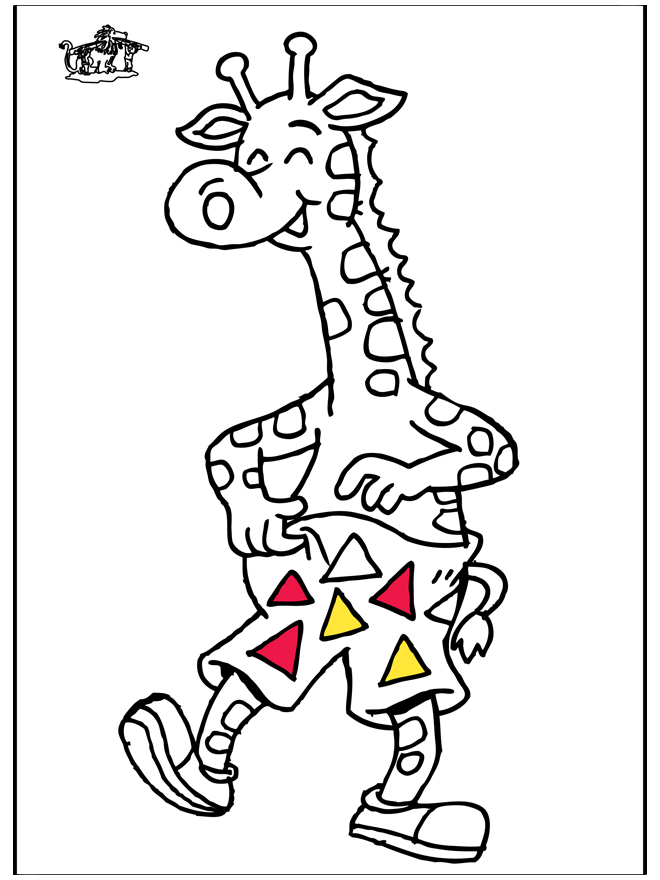 Giraffe 5 - Fargeleggingstegninger dyrehage