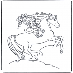 Dyr - Girl on horse  