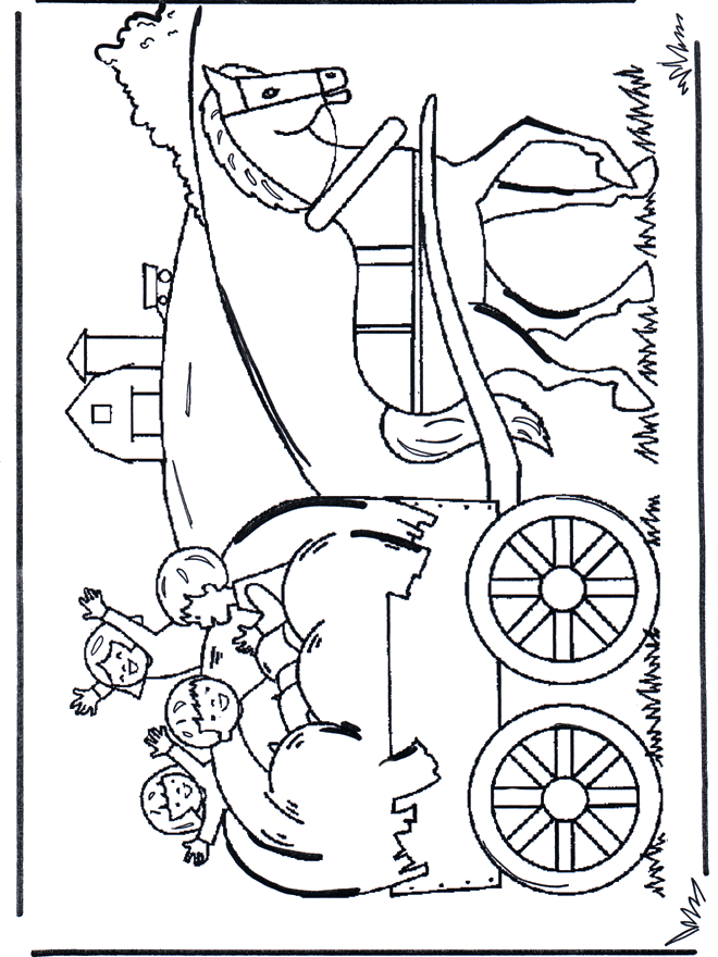 Hay wagon - Fargeleggingstegninger gård