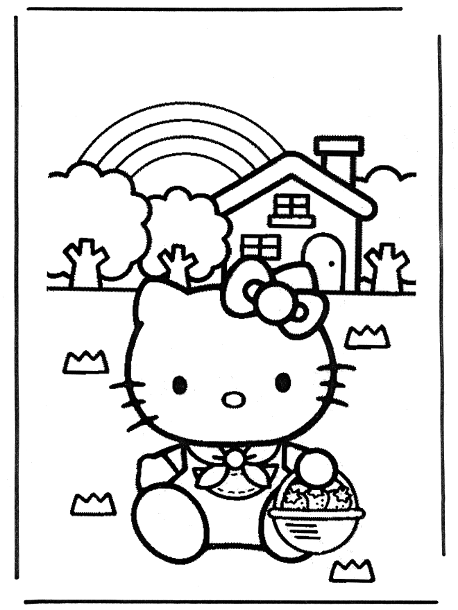 Hello Kitty 10 - Hello Kitty fargeleggingstegninger