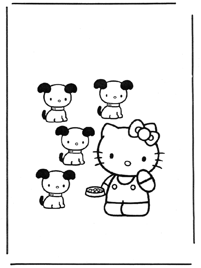 Hello Kitty 12 - Hello Kitty fargeleggingstegninger