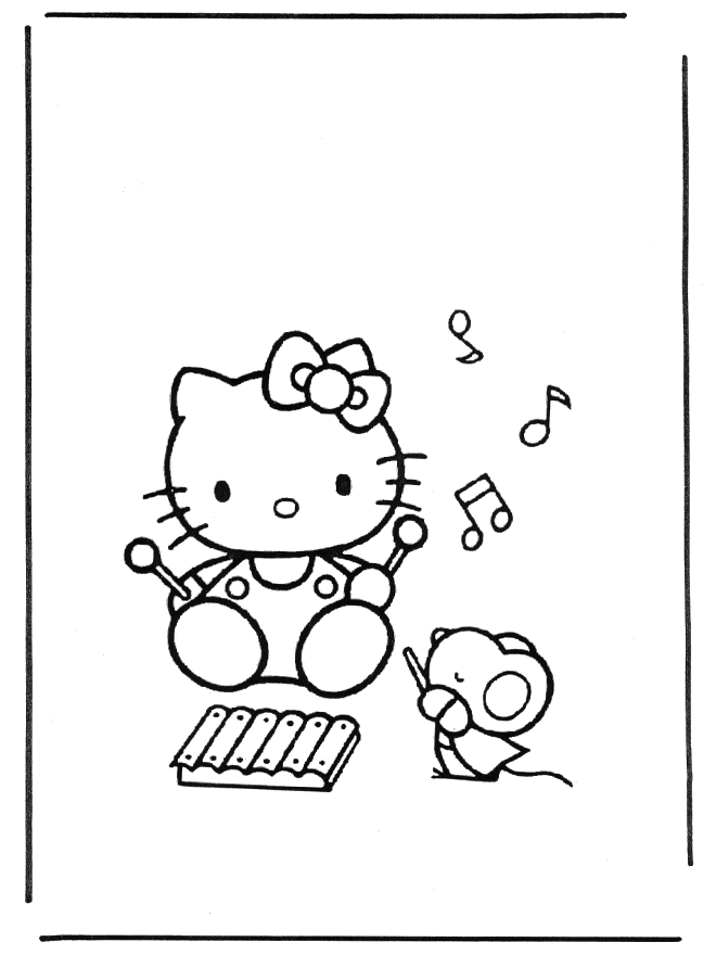 Hello Kitty 13 - Hello Kitty fargeleggingstegninger