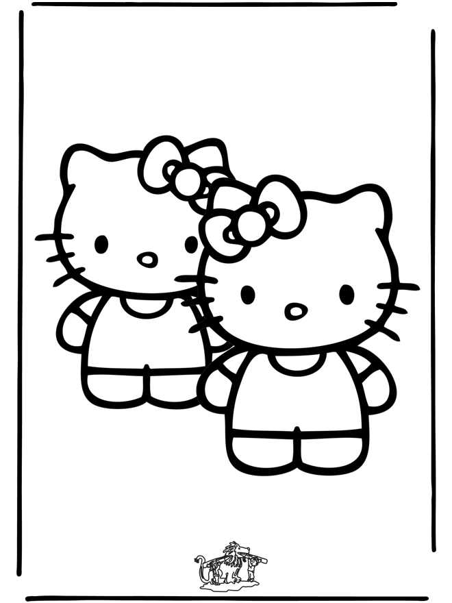 Hello Kitty 25 - Hello Kitty fargeleggingstegninger