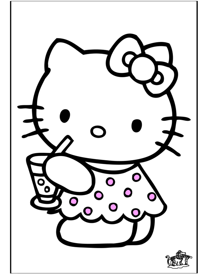 Hello Kitty 27 - Hello Kitty fargeleggingstegninger