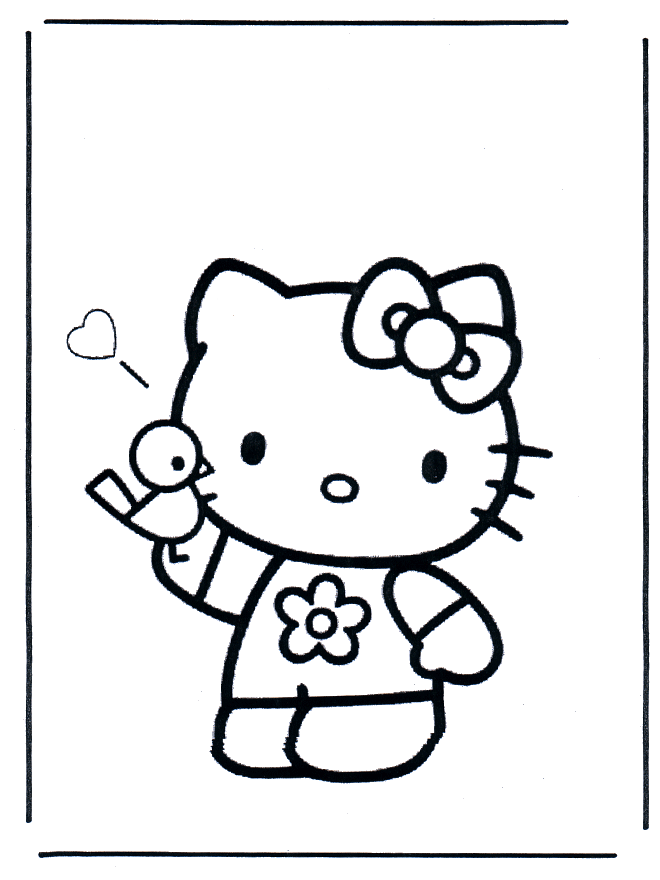 Hello Kitty 3 - Hello Kitty fargeleggingstegninger