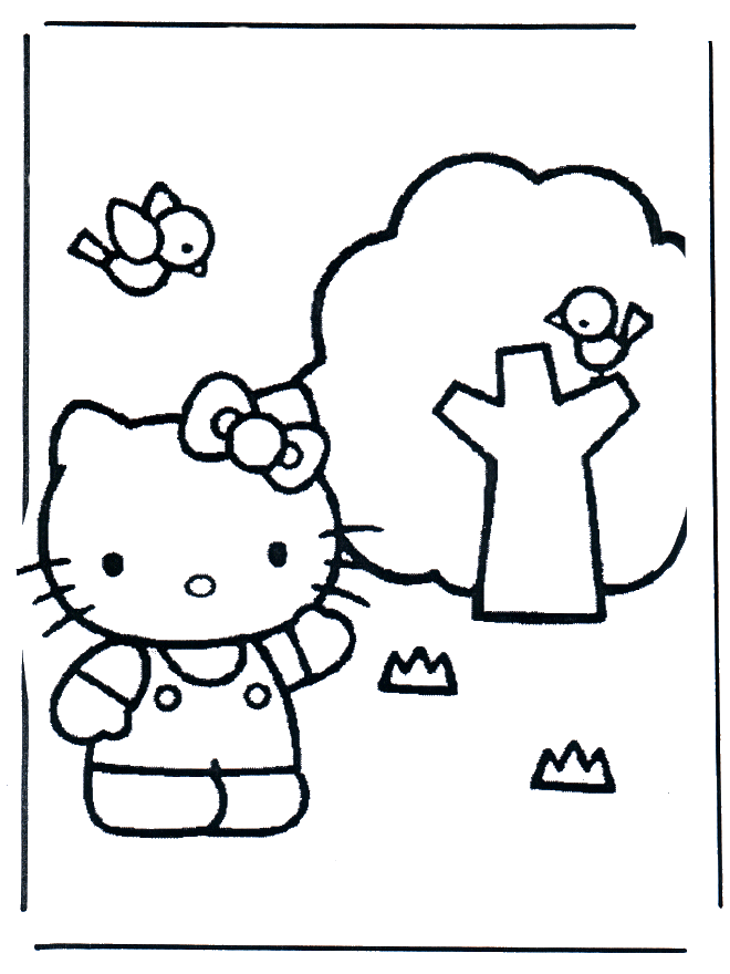 Hello Kitty 4 - Hello Kitty fargeleggingstegninger