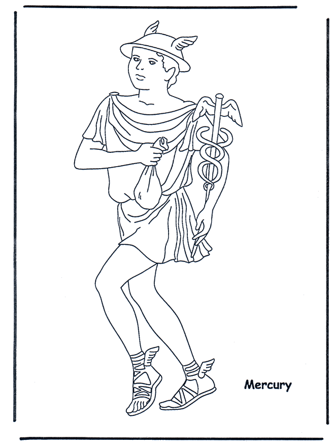 Hermes - Fargeleggingstegninger romerne
