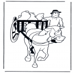 Dyr - Horse and wagon