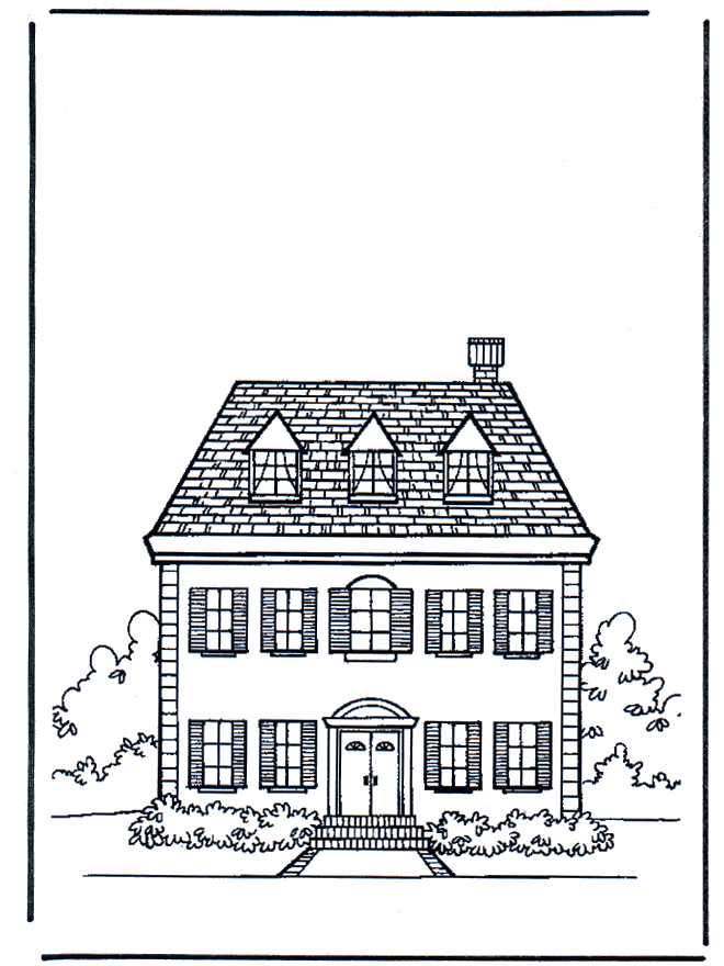 House 1 - Fargeleggingstegning hus