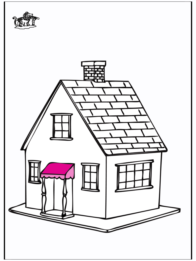 House 5 - Fargeleggingstegning hus