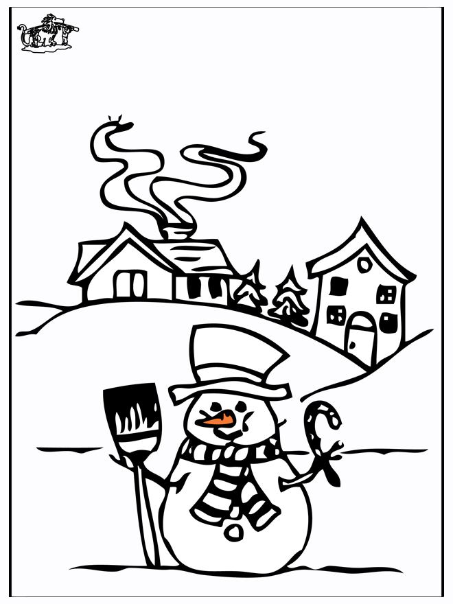 House in the snow 4 - Fargeleggingstegninger i og rundt huset