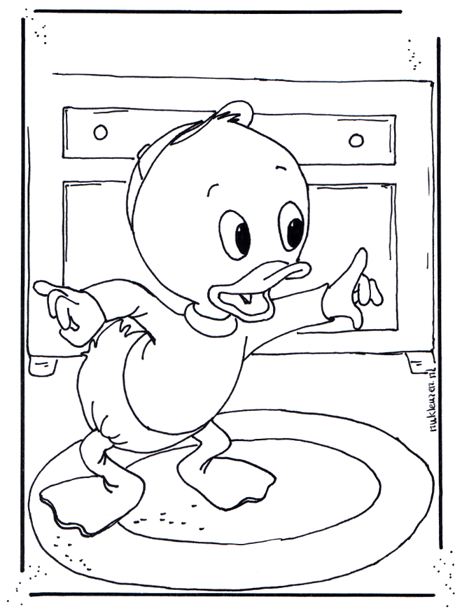Huey - Donald Duck fargeleggingstegninger