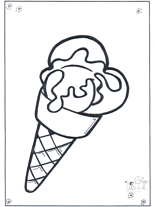 Ice cream - Øvrige fargeleggingstegninger
