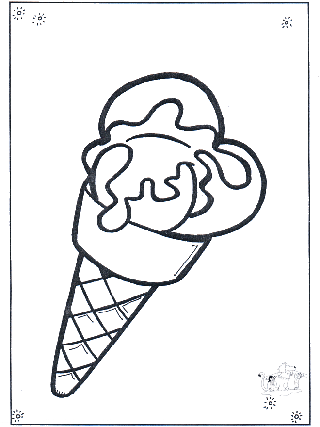 Icecream - Fargeleggingstegninger sommer