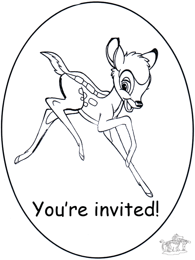 Invitation Bambi - Kreativ med invitasjoner