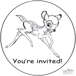 Kreativitet - Invitation Bambi