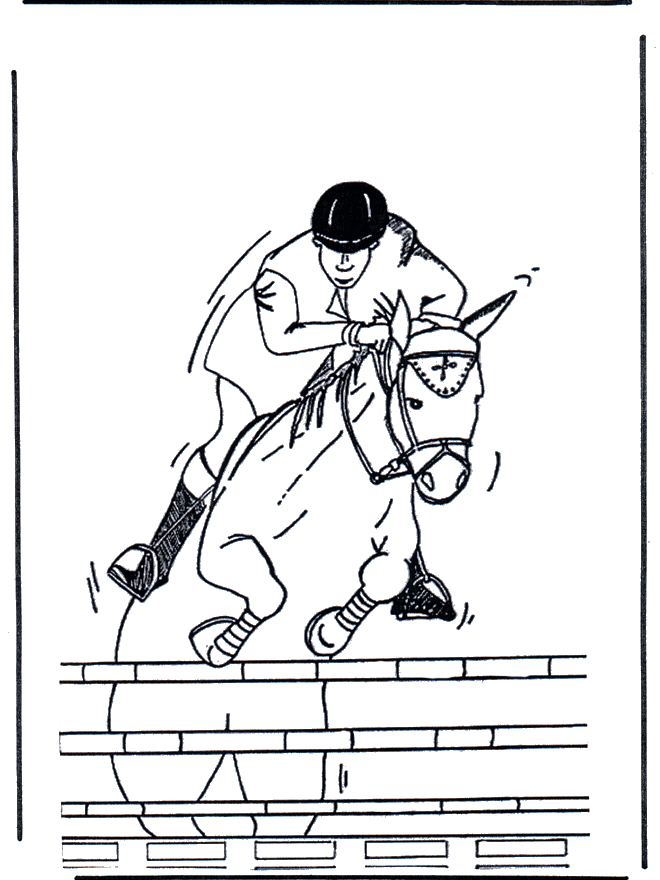 Jumping horse - Fargeleggingstegninger hester