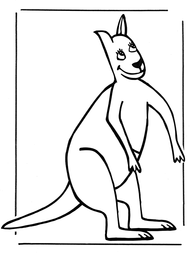 Kangaroo 3 - Fargeleggingstegninger dyrehage