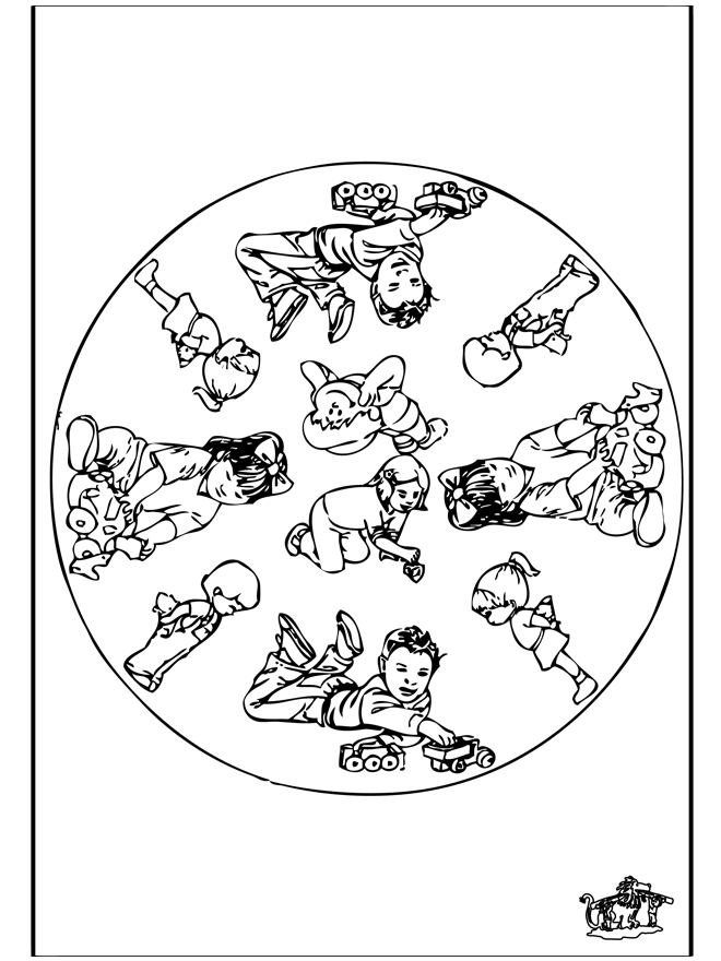 Kinderen mandala - Småbarnsmandalaer