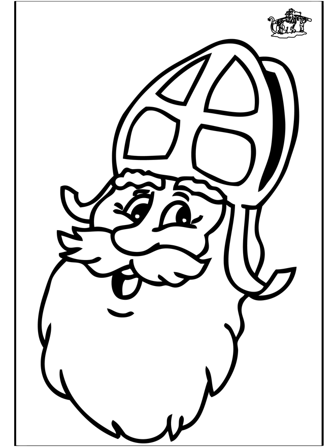 Kleurplaat Sint 1 - Sint Nicolas coloring pages