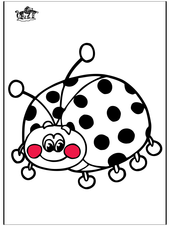 Ladybird 3 - Fargeleggingstegning insekter