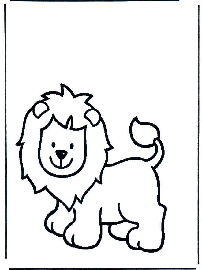 Lion 1 - Fargeleggingstegninger katteaktige dyr