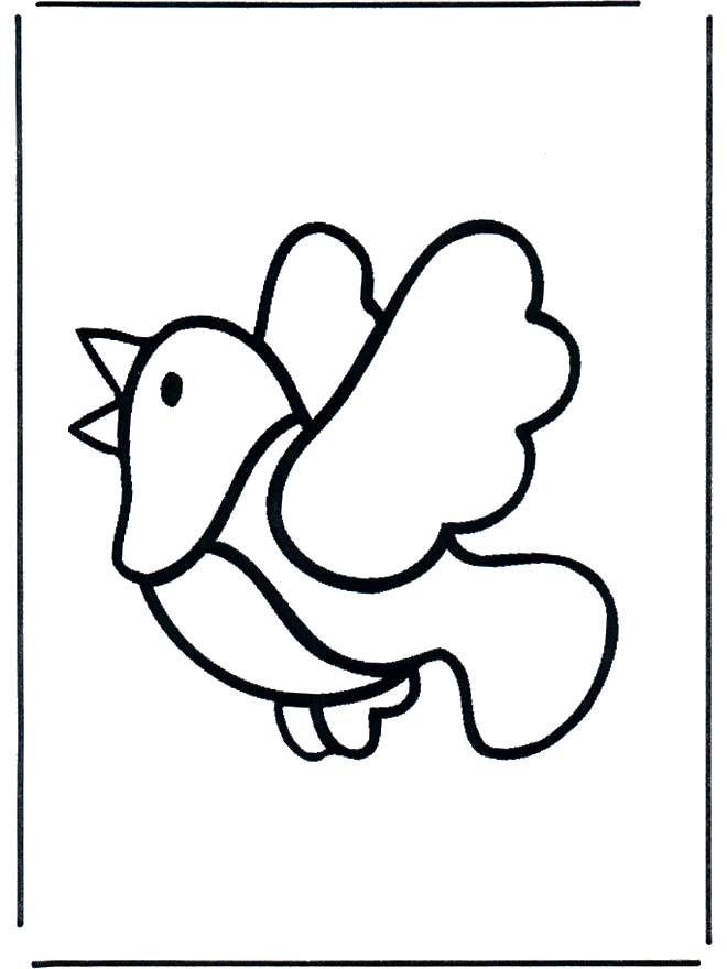 Little bird 2 - Fargeleggingstegning dyr
