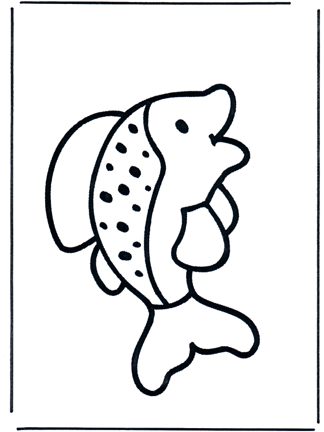 Little fish - Fargeleggingstegning dyr