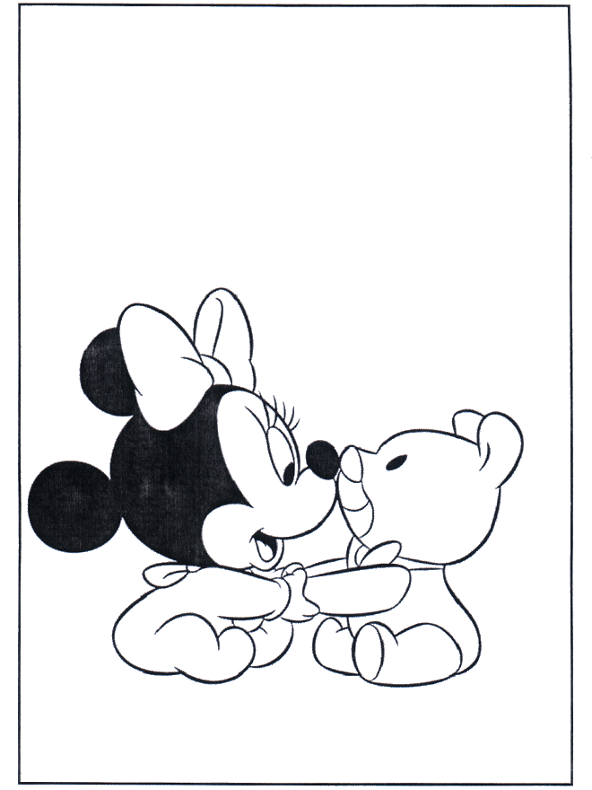 Little Minnie - Fargeleggingstegning Mikke Mus