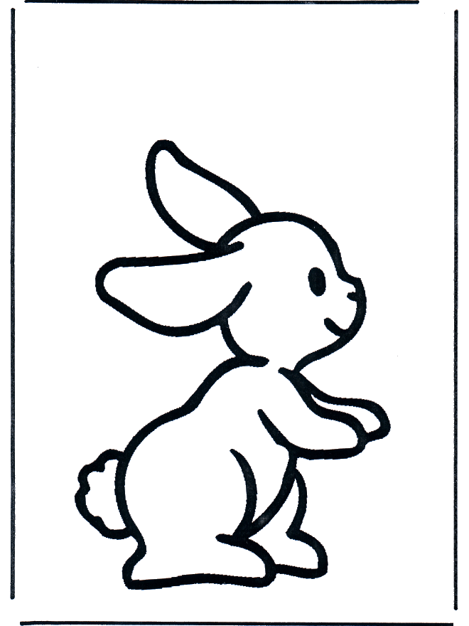Little rabbit 1 - Fargeleggingstegning dyr