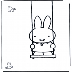 Småbarn - Little rabbit on swing