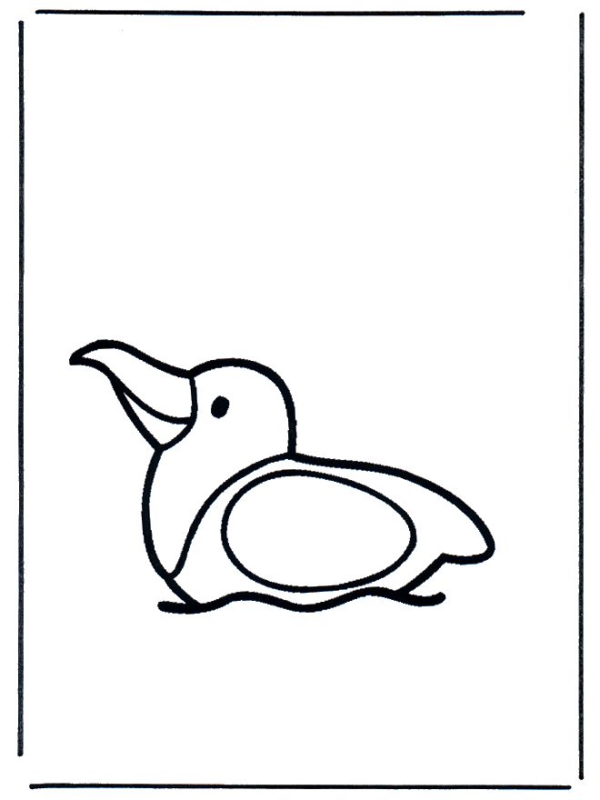 Little seagull - Fargeleggingstegning dyr