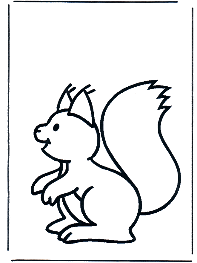 Little squirrel - Fargeleggingstegning dyr
