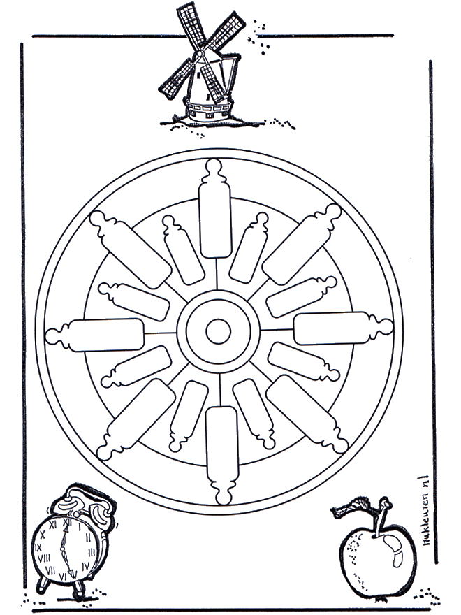 Mandala bottle - Småbarnsmandalaer