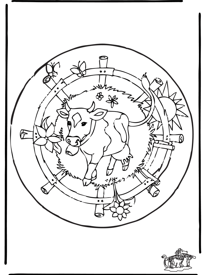 Mandala cow - Dyremandalaer