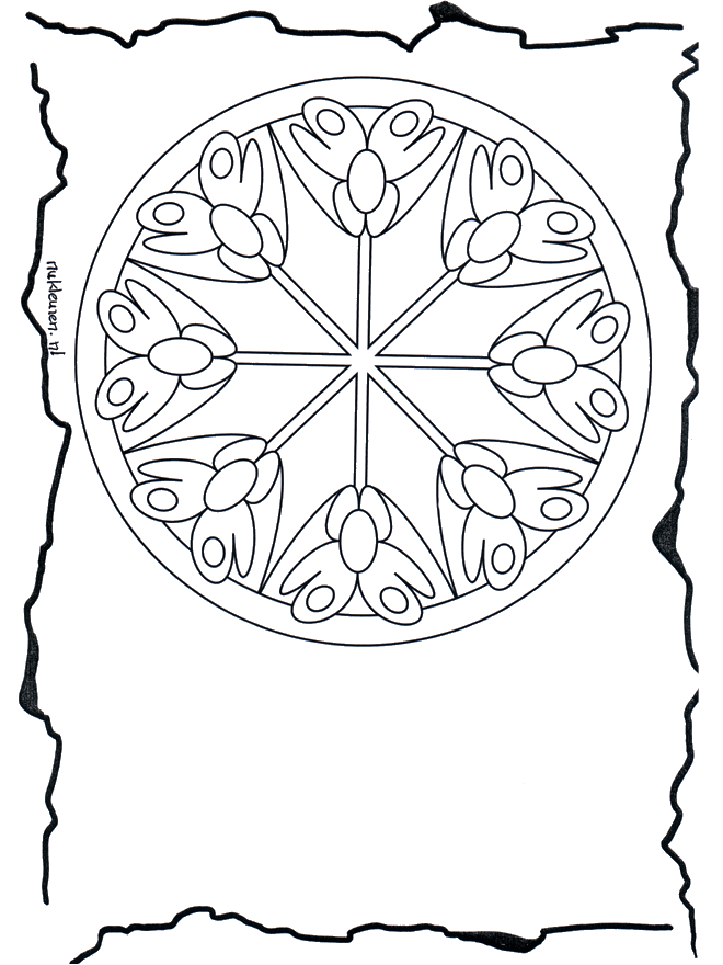 Mandala flowers 3 - Blomstermandalaer