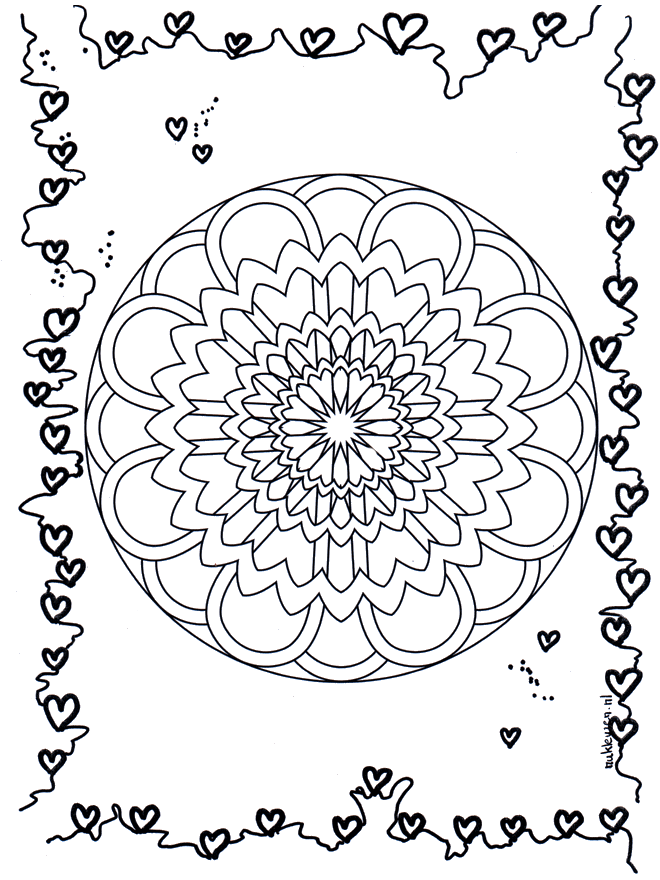 Mandala hearts 3 - Hjertermandalaer
