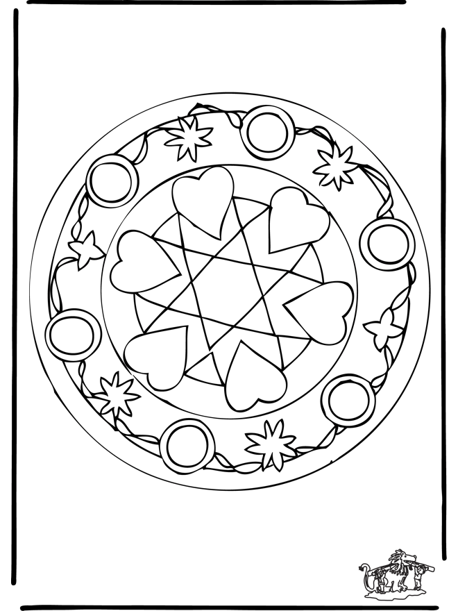 Mandala hearts 5 - Hjertermandalaer