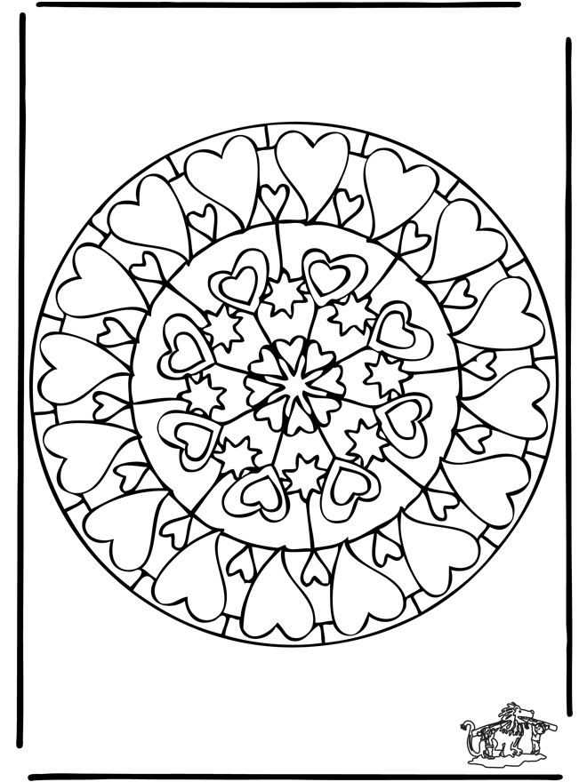 Mandala hearts 6 - Hjertermandalaer