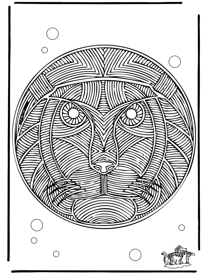 Mandala Lion - Dyremandalaer