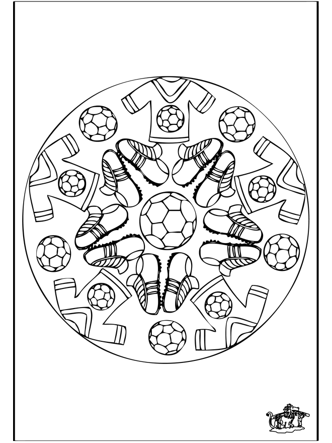 Mandala voetbal 2 - Småbarnsmandalaer