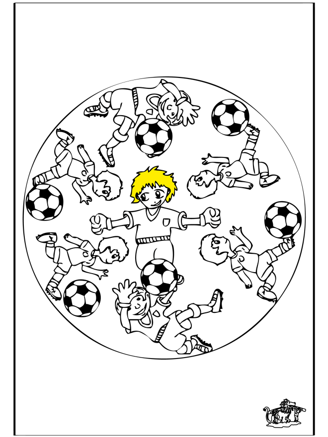 Mandala voetbal 3 - Småbarnsmandalaer