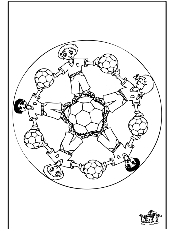 Mandala voetbal - Småbarnsmandalaer