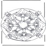 Litt av hvert - Mandala with mushroom 1