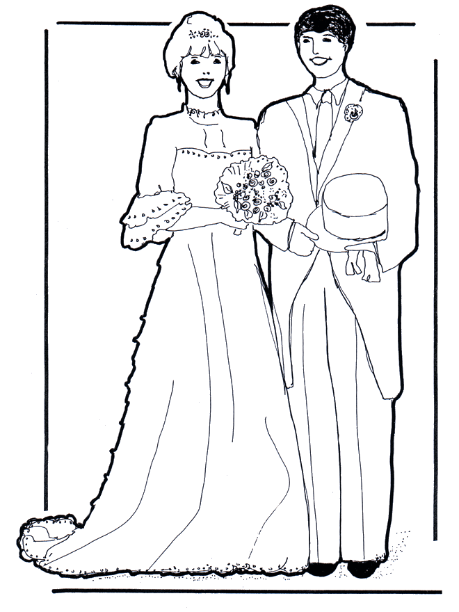 Marriage - Fargeleggingstegninger bryllup