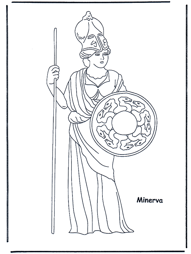 Minerva - Fargeleggingstegninger romerne