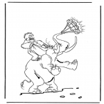Tegneseriefigurer - Monkey and elefant