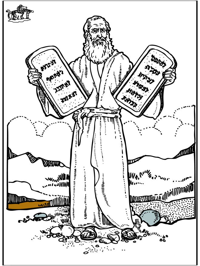 Moses 4 - Bibel fargeleggingstegninger gamle testament